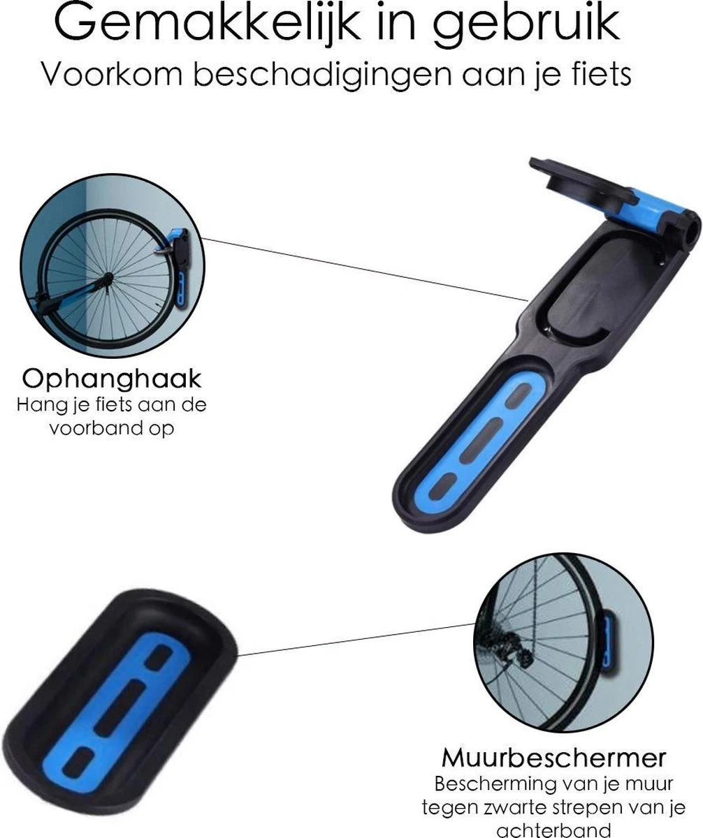 Ophangbeugel Voor Fiets - Fiets Ophangbeugel - Muurhouder Fiets - Muurbeugel Wandhouder Wandbeugel - Muurbevestiging Ophangsysteem - Muur Houder Fietsbeugel Fietshaak - Afbeelding 2