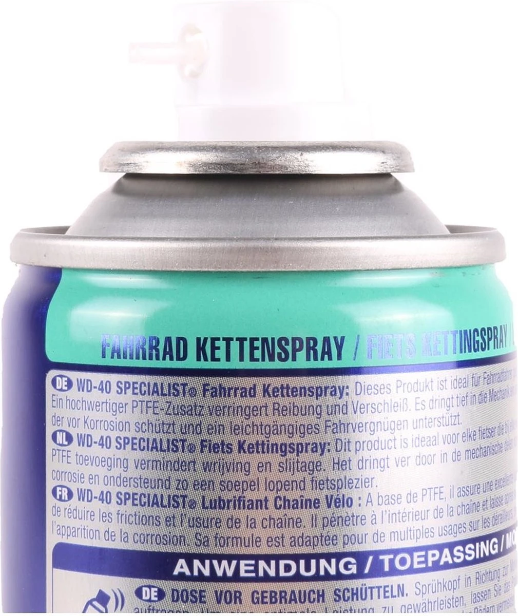WD-40 Specialist® Fiets Kettingspray - 250ml - Smeerolie - Smeermiddel - Maximale Smering En Vermindert Slijtage - Afbeelding 3