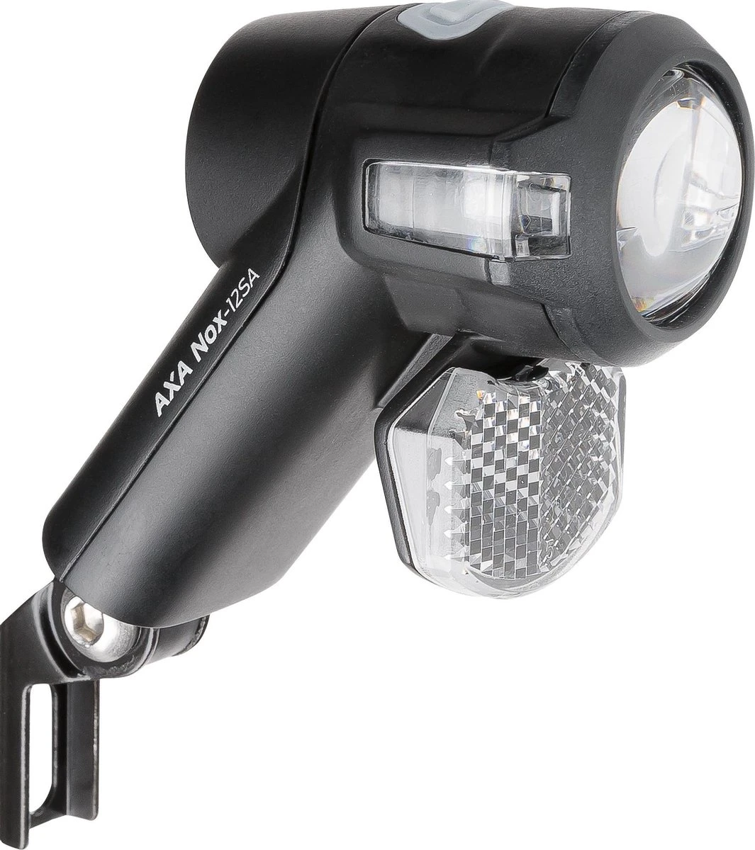 AXA Nox Sport 12 Lux - Fietslamp Voorlicht - LED Koplamp - Fietsverlichting Op Batterij - Auto/Off - Zwart - Afbeelding 2