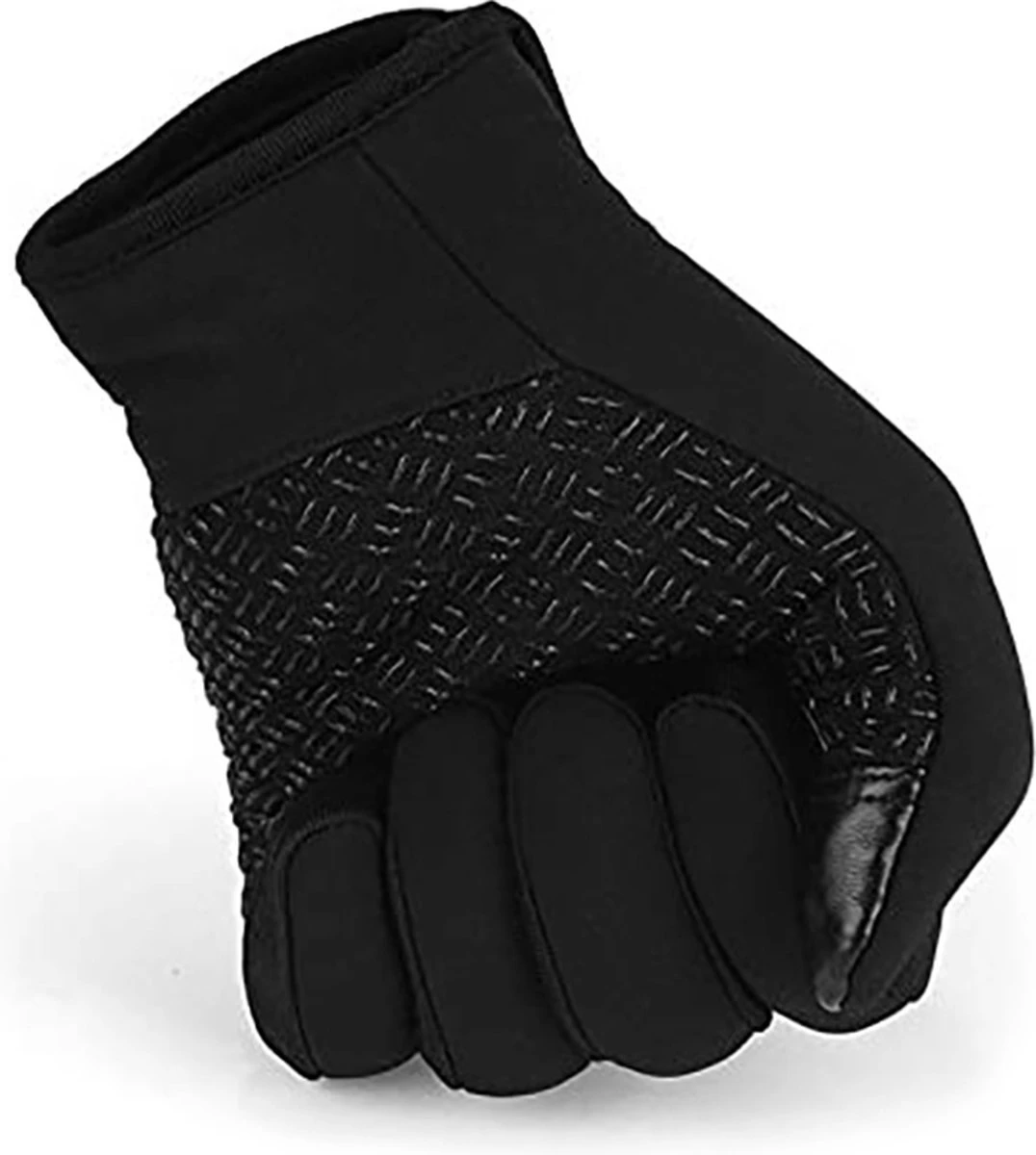 Fietshandschoenen Winter - Handschoenen - Sport Handschoenen Met Rits - Touchscreen Telefoon - Anti Slip Gloves - Heren / Dames - Maat XL - Zwart - Sinterklaas Cadeau - Kerst Cadeautje - Black Friday 2022 Deals - Afbeelding 4