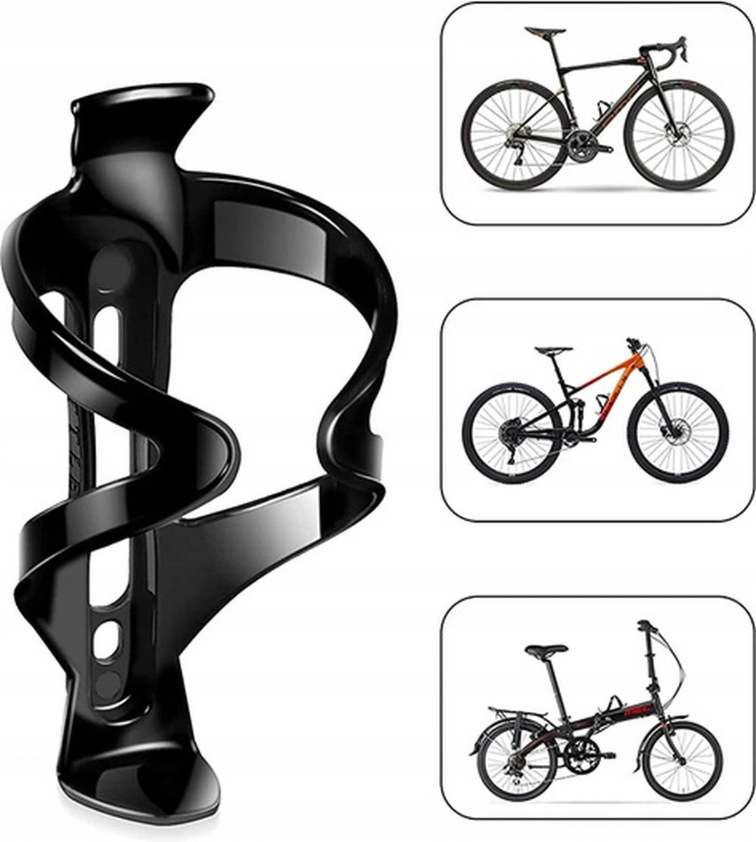 Merkloos Universele Bidonhouders Fiets - Sterke En Flexibele Structuur - Afmeting 14.5x7.5x7.6cm - Zwart - Afbeelding 5