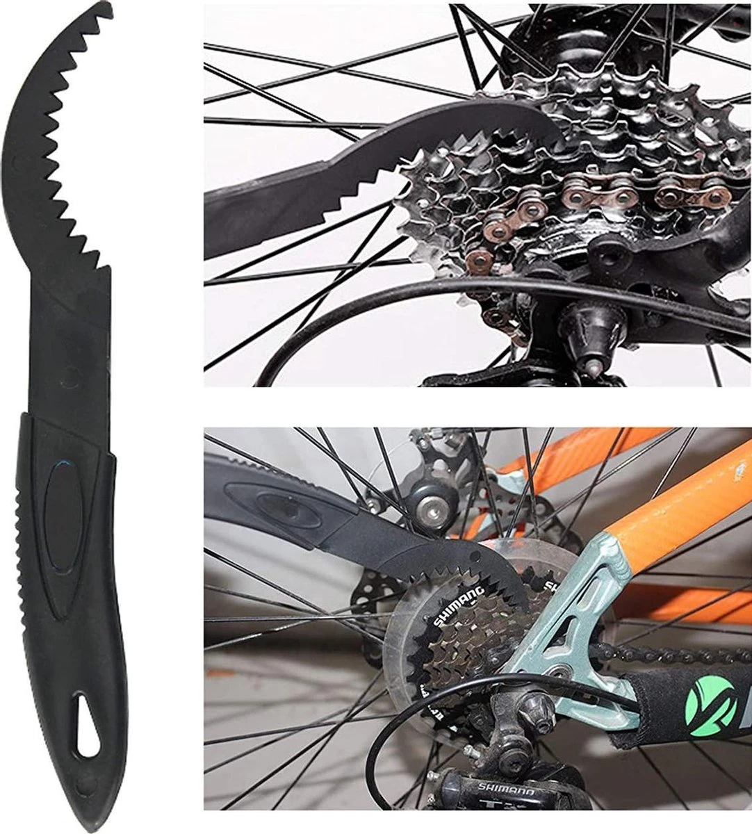 VITAMO Fietsketting Reiniger + 4 Borstels - Fiets Ketting Schoonmaken - Kettingbeschermer - Fietsgereedschap - Kettingborstel - Fietsversnelling Cleaner - Fietskettingreiniger - Schoonmaak Set - Gratis Handschoenen - Afbeelding 5