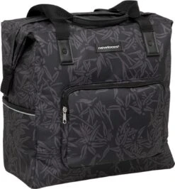 New Looxs Camella Bamboo Enkele Fietstas Shopper - Afneembaar - 24,5 Liter - Zwart