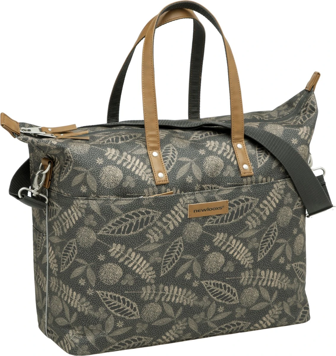 New Looxs Tendo Forest Enkele Fietstas Laptoptas Shopper - 15 Inch Laptopvak - 21 Liter - Antraciet