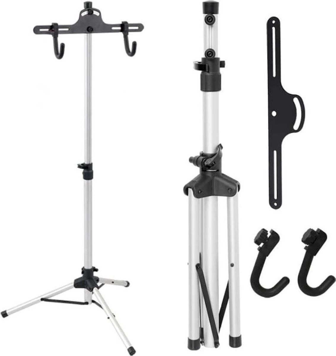 Merkloos Decopatent® Fiets Montage Standaard - Fiets Houder - Reparatie Montagestandaard - Bike Stand - Verstelbaar 0-30° - Montage Stang - Afbeelding 2