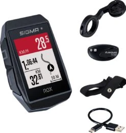 Sigma Sport ROX 11.1 EVO GPS Fietscomputer - HR Set - Zwart