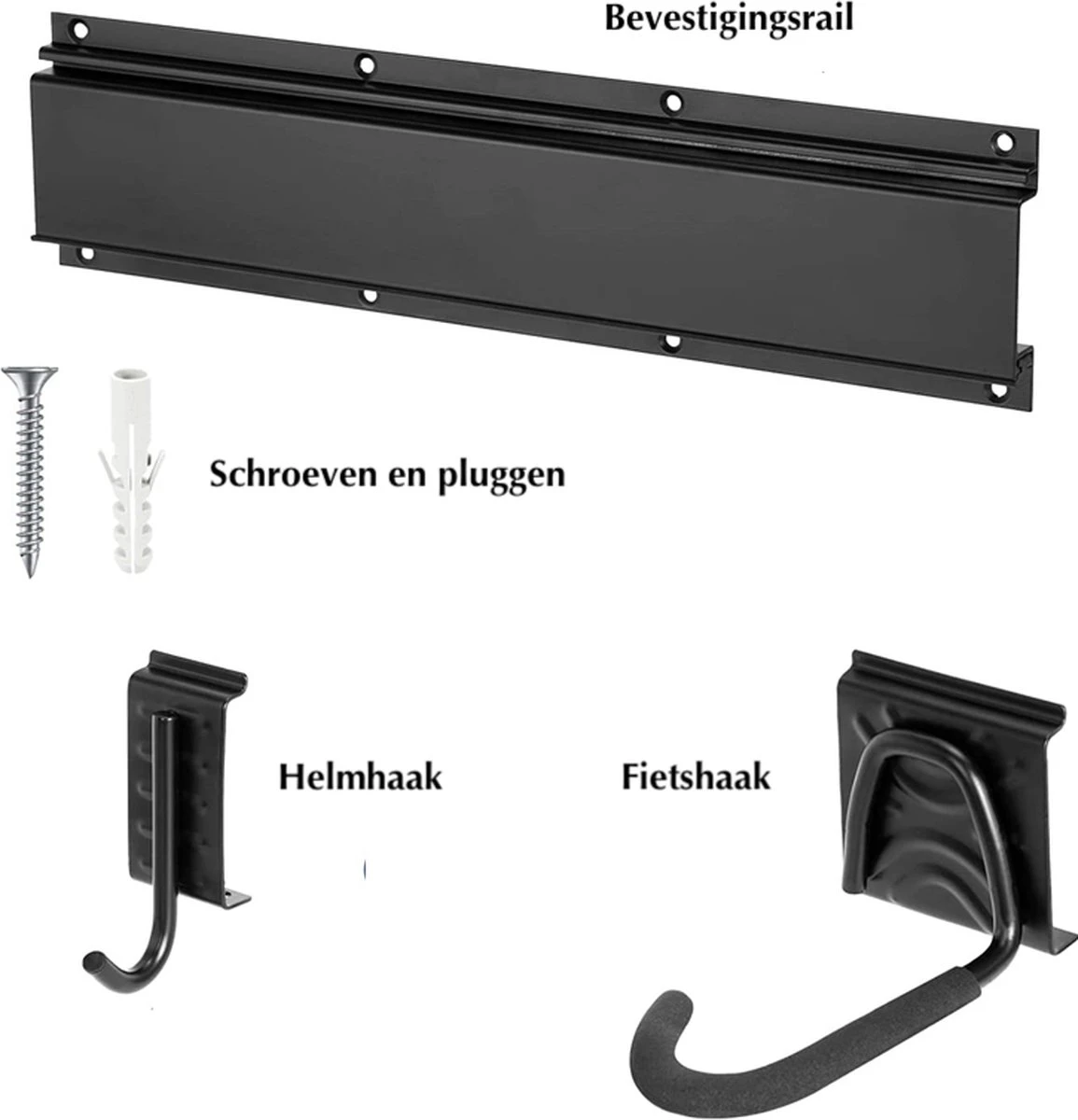 SODEAL Fiets Ophangsysteem - Fietshaak - Fiets Ophangbeugel - Muurbeugel Fiets - Fietsenrek - Fietsbeugel - Afbeelding 3