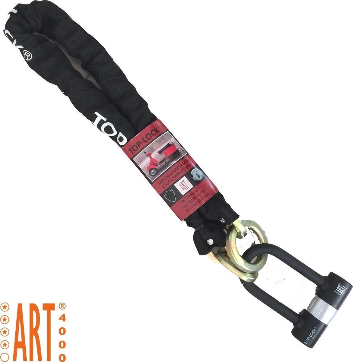 Top Lock Scooterslot / Motorslot ART4 170cm Kettingslot Met Loop - Afbeelding 6