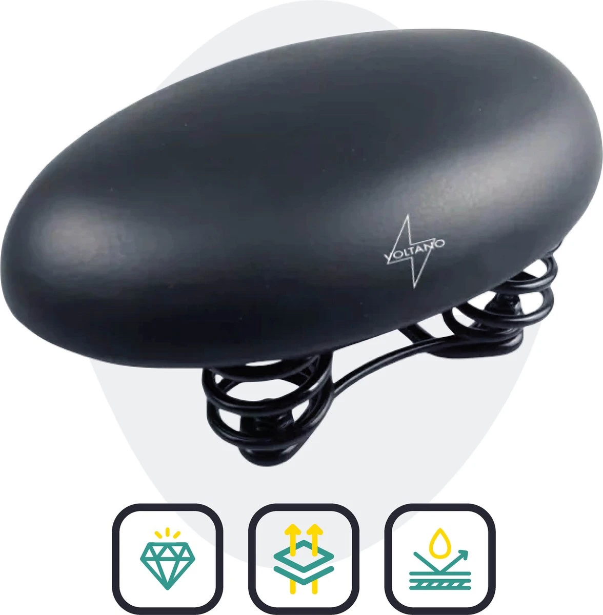 Voltano Rokzadel / Fietszadel – Rok – Zwart - Foam Vulling - Ademend En Comfortabel Materiaal - Afbeelding 11