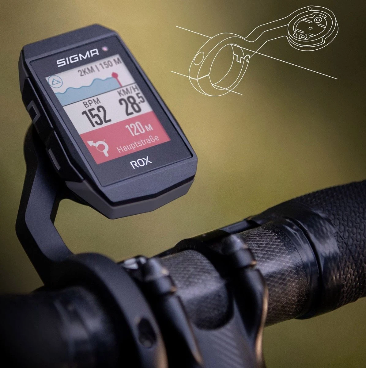 Sigma Sport ROX 11.1 EVO GPS Fietscomputer - HR Set - Zwart - Afbeelding 4