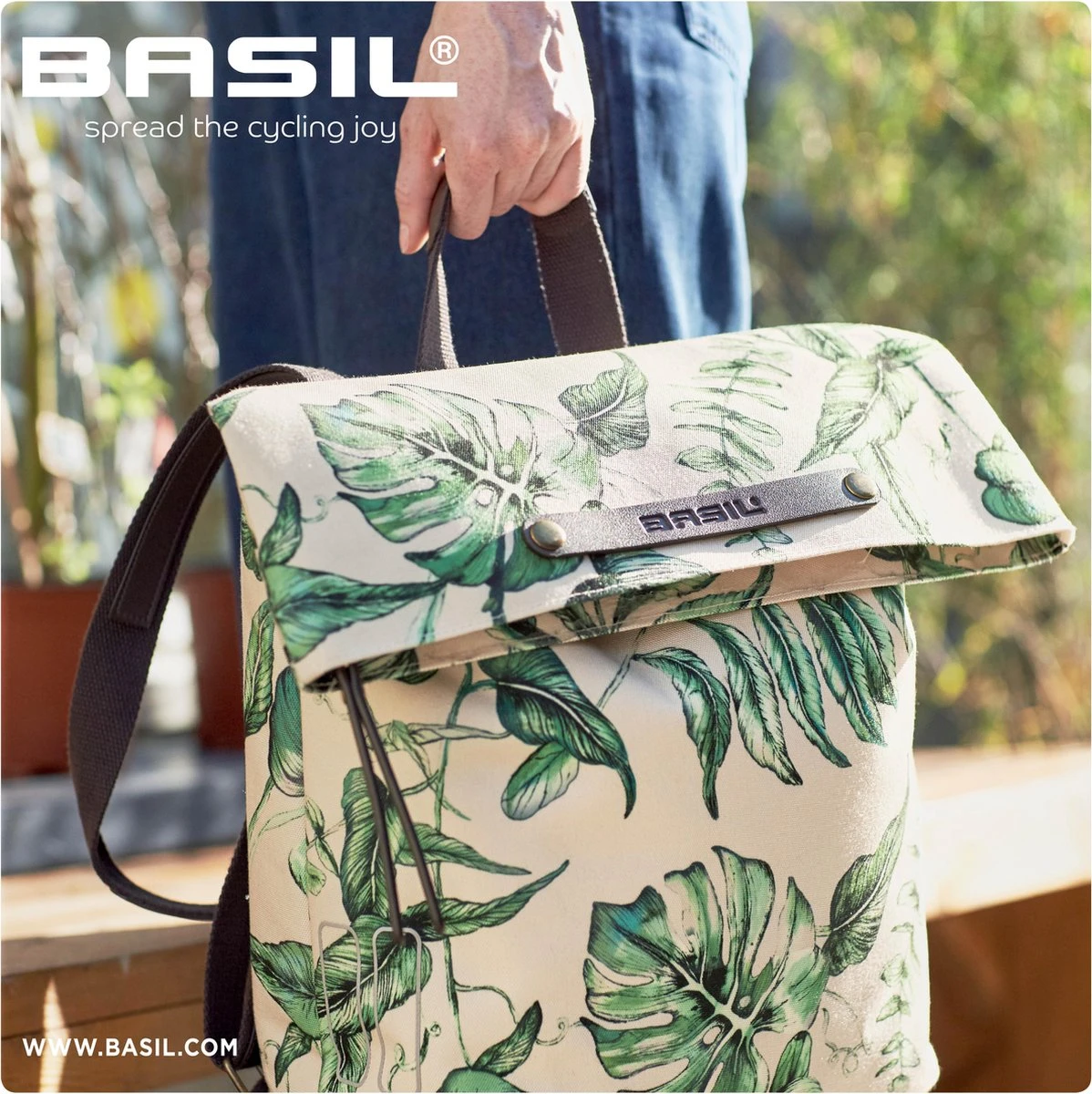 Basil Ever-Green Enkele Fietstas - Beige - 19 Liter - Afbeelding 9