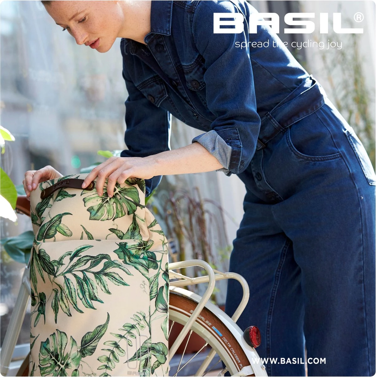 Basil Ever-Green Enkele Fietstas - Beige - 19 Liter - Afbeelding 10