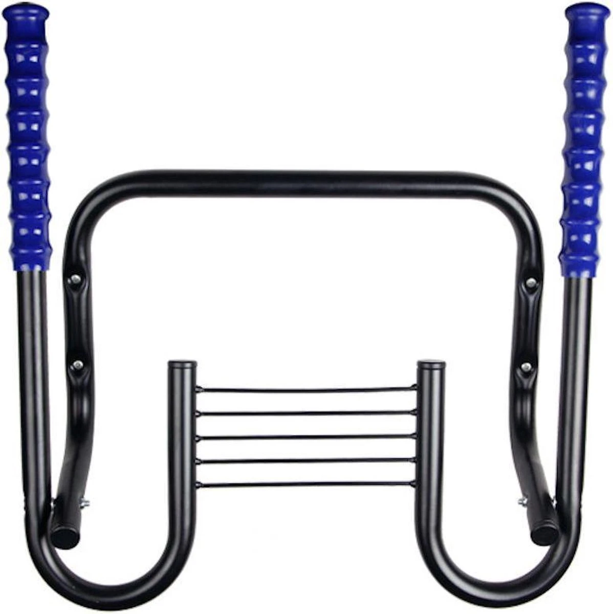 Merkloos Decopatent® Fiets Ophangsysteem Voor 2 Fietsen - Fietsenrek - Legplank Voor Helm - Fietshaak - Muurbeugel Fiets - Wandmontage - Afbeelding 5