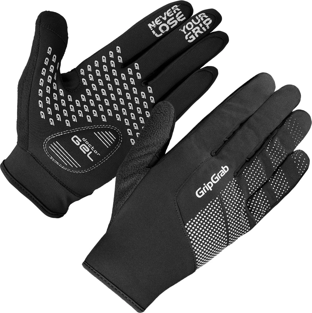 GripGrab - Ride Windproof Lente Herfst Fietshandschoenen Lange Vinger - Zwart - Unisex - Maat XL