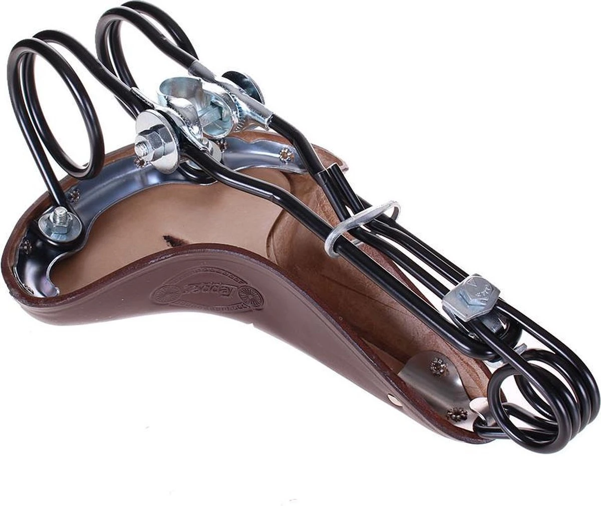 Lepper L-85 Hammock Fietszadel - Leer - Heren - Bruin - Afbeelding 2