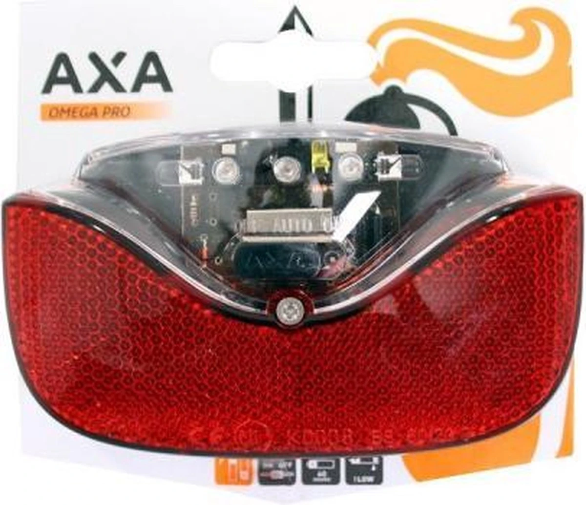 AXA Omega - Fiets Achterlicht - LED Fietsverlichting Op Batterij – Auto On/off Systeem - 50-80 Mm - Rood - Afbeelding 4