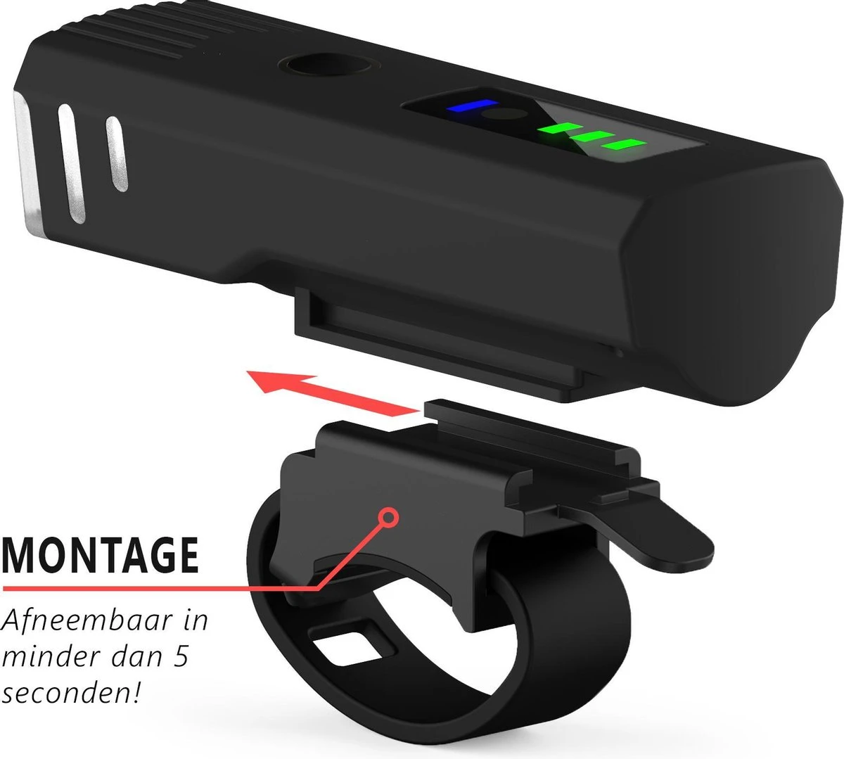 Trustic EVO | Fietsverlichting | Oplaadbaar | Fietslamp | Verschillende Standen | Licht Sensor | Waterbestendig | Set - Afbeelding 12