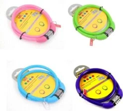 Benson Stahlex Ø10mm / 65cm Kabelslot Schlechts 110g Met 4-stellig Cijferslot | Het Eerste Fietsslot Voor Uw Kind | Groen