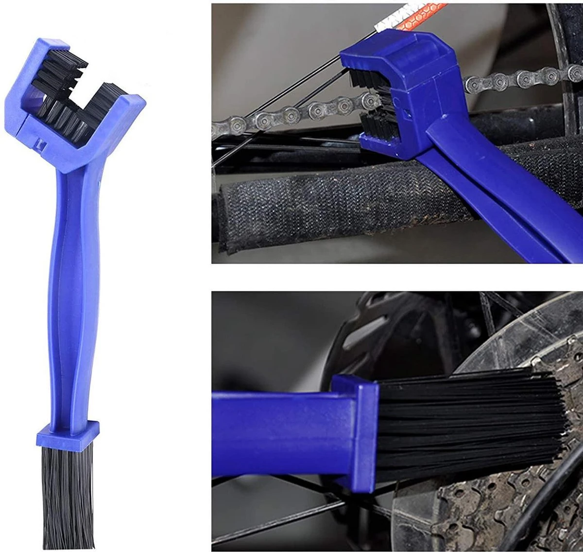 VITAMO Fietsketting Reiniger + 4 Borstels - Fiets Ketting Schoonmaken - Kettingbeschermer - Fietsgereedschap - Kettingborstel - Fietsversnelling Cleaner - Fietskettingreiniger - Schoonmaak Set - Gratis Handschoenen - Afbeelding 3