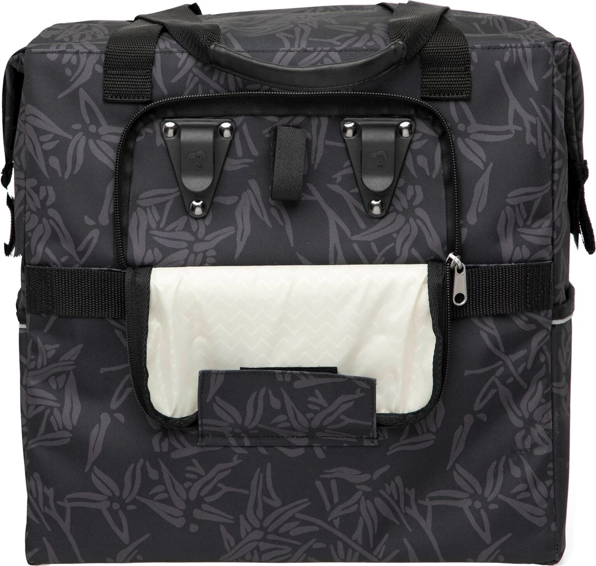 New Looxs Camella Bamboo Enkele Fietstas Shopper - Afneembaar - 24,5 Liter - Zwart - Afbeelding 7