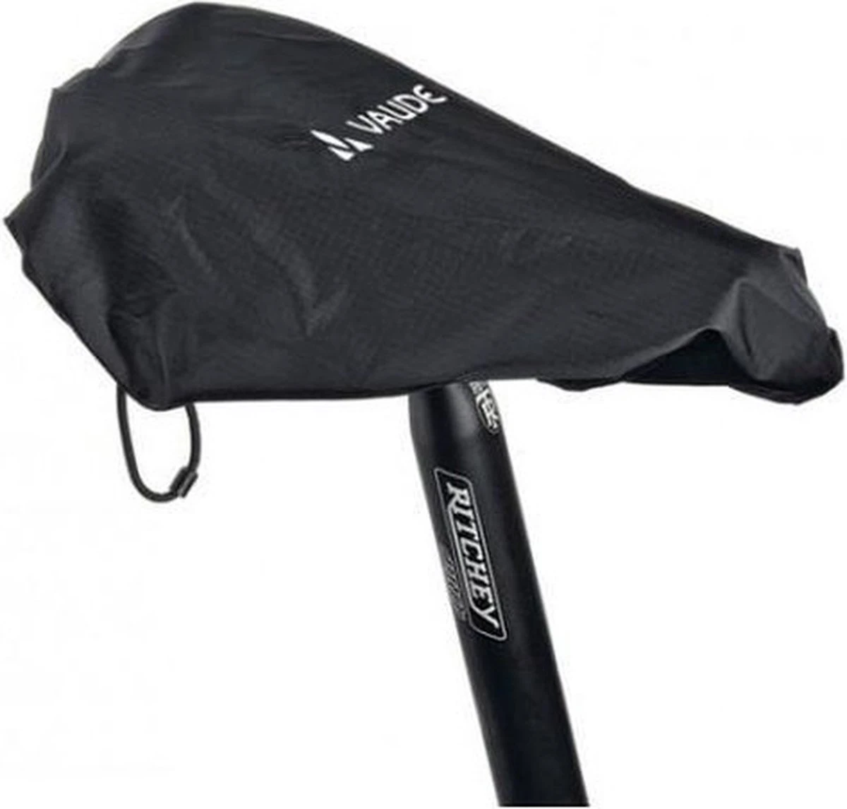 VAUDE Raincover For Saddles Fietszadelhoes - L - Black - Reflecterende Elementen - Afbeelding 2