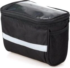 Fietstas Stuur Stuurtas Voor Fiets Met Smartphone- Of Kaarthouder - Zwart