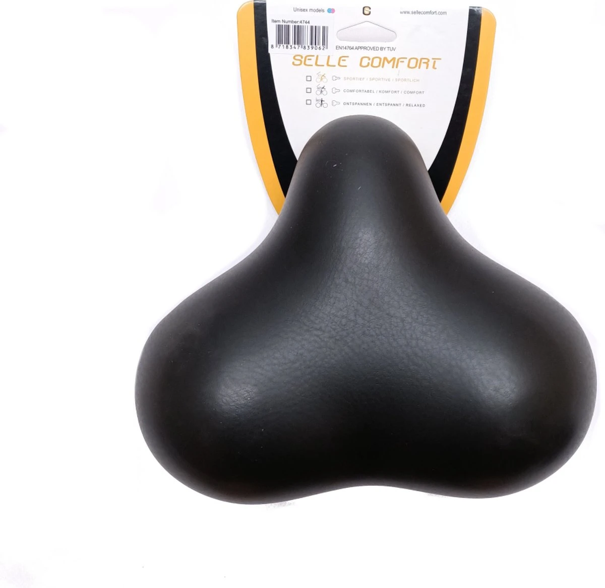 Selle Comfort Rocky - Fietszadel / Rokzadel Met Punt - Zwart - 23 CM - Afbeelding 3