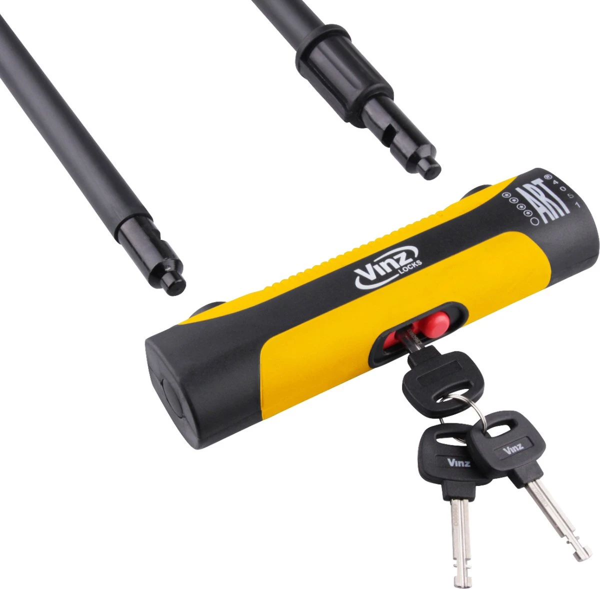 VINZ Grivola Beugelslot / Fietsslot / Motorslot / Scooterslot ART4 - 32cm - Afbeelding 2