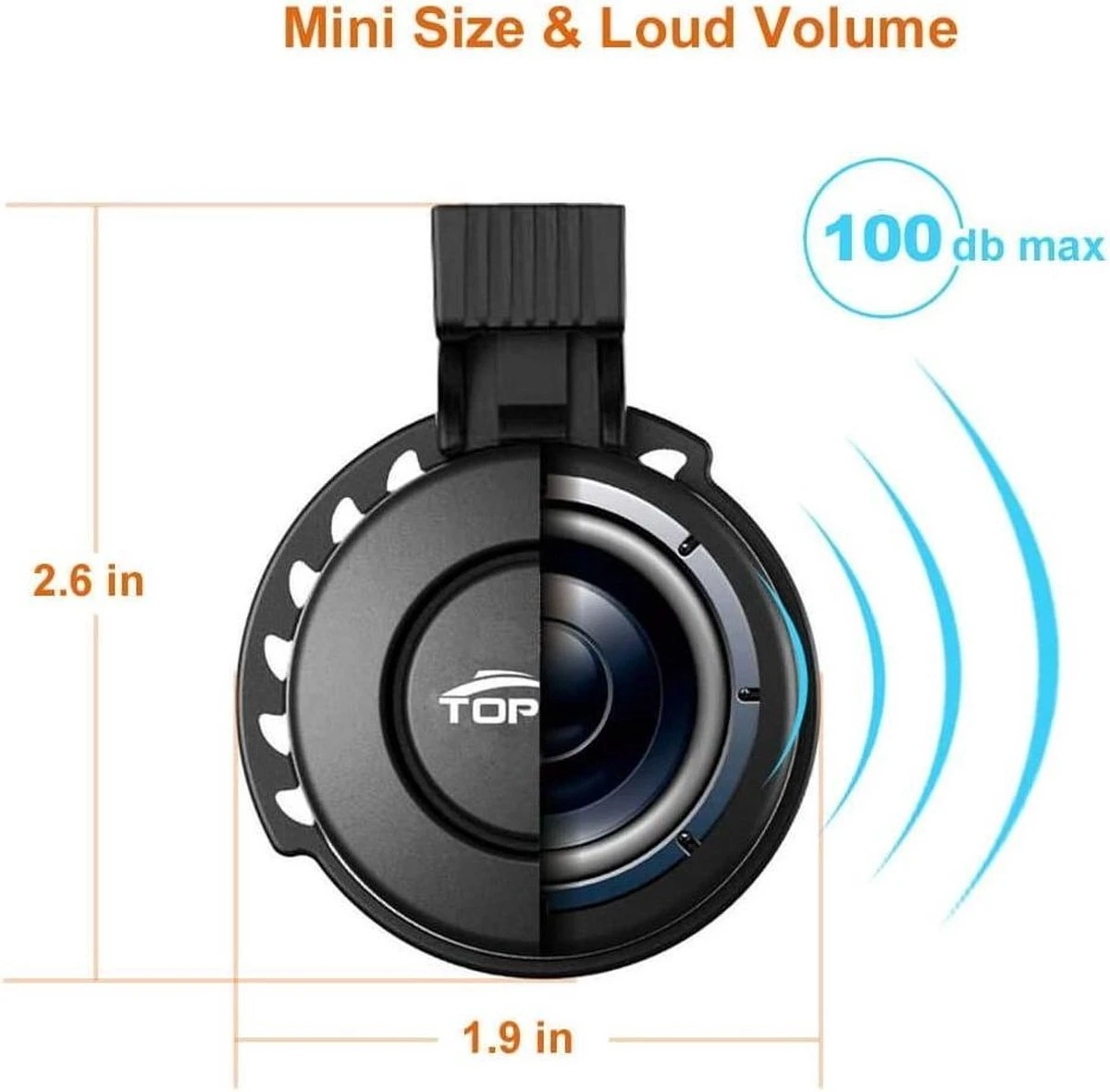 Merkloos Elektrische Fietsbel Mirage T-002 - USB Oplaadbaar - 80 ~ 90dB - Afbeelding 7