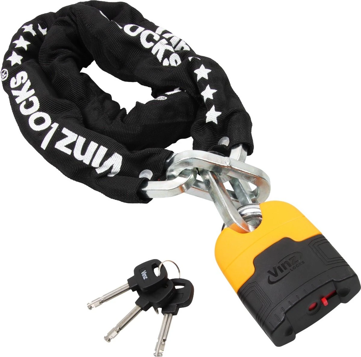 VINZ Makalu Motorslot / Kettingslot / Scooterslot ART 4 Gecertificeerd - 120 Cm Ketting - Dikte Schakels: 10,5mm - Afbeelding 2