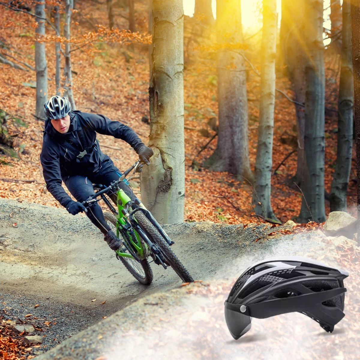 Rebela | Fietshelm | Helm | Hoofdbescherming | Sport Lights Matt Zwart- Wit | Heren-Dames | Medium 54/62cm - Afbeelding 3