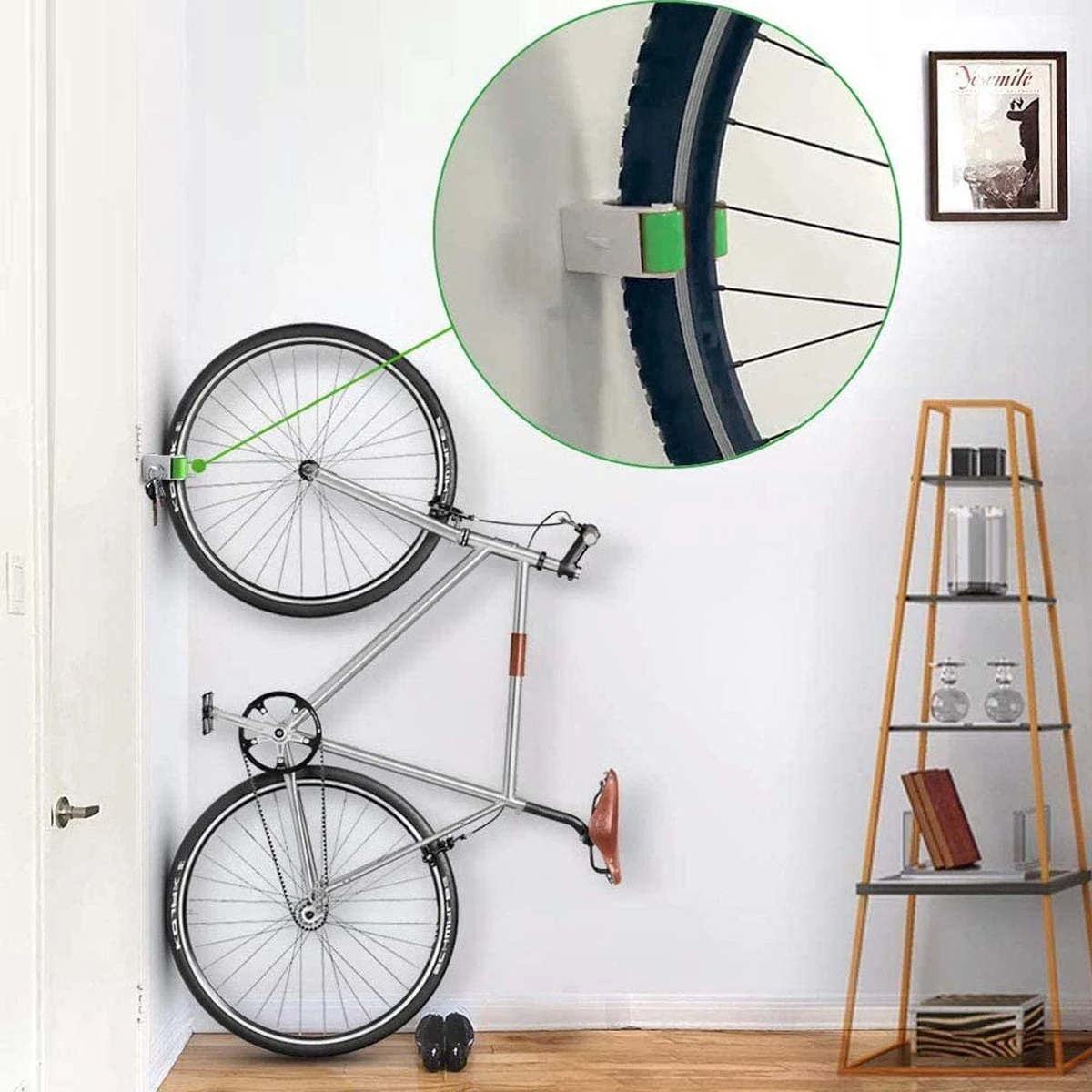 Racefiets Ophangsysteem - Fietshaak Muurbevestiging - Fiets Ophangbeugel - Bike Muurbeugel Fiets - Fietsenrek - Fietsbeugel - Afbeelding 3