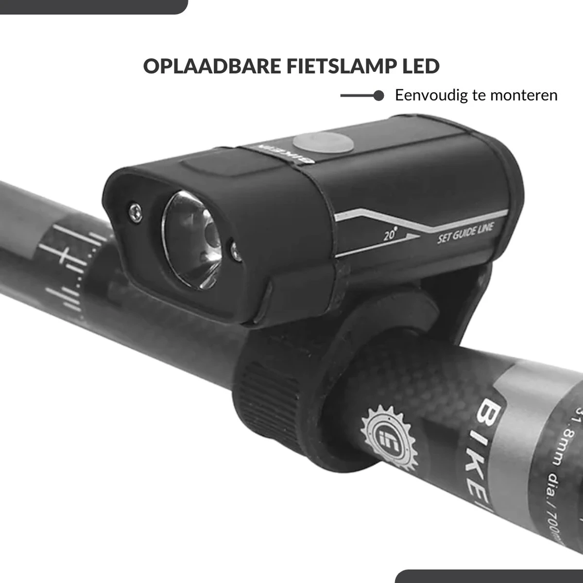 Lovnix - Oplaadbare Fietslamp LED Verlichting Set - USB Oplaadbaar - Fietslicht Met LED Lamp - Voor- En- Achter Licht - Regenbestendig - Geschikt Voor Mountainbike Fietsen Wandelen Speleologie - Afbeelding 17