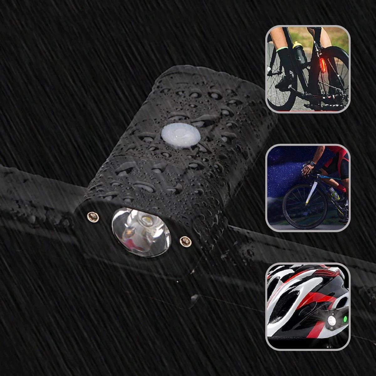 Lovnix - Oplaadbare Fietslamp LED Verlichting Set - USB Oplaadbaar - Fietslicht Met LED Lamp - Voor- En- Achter Licht - Regenbestendig - Geschikt Voor Mountainbike Fietsen Wandelen Speleologie - Afbeelding 19