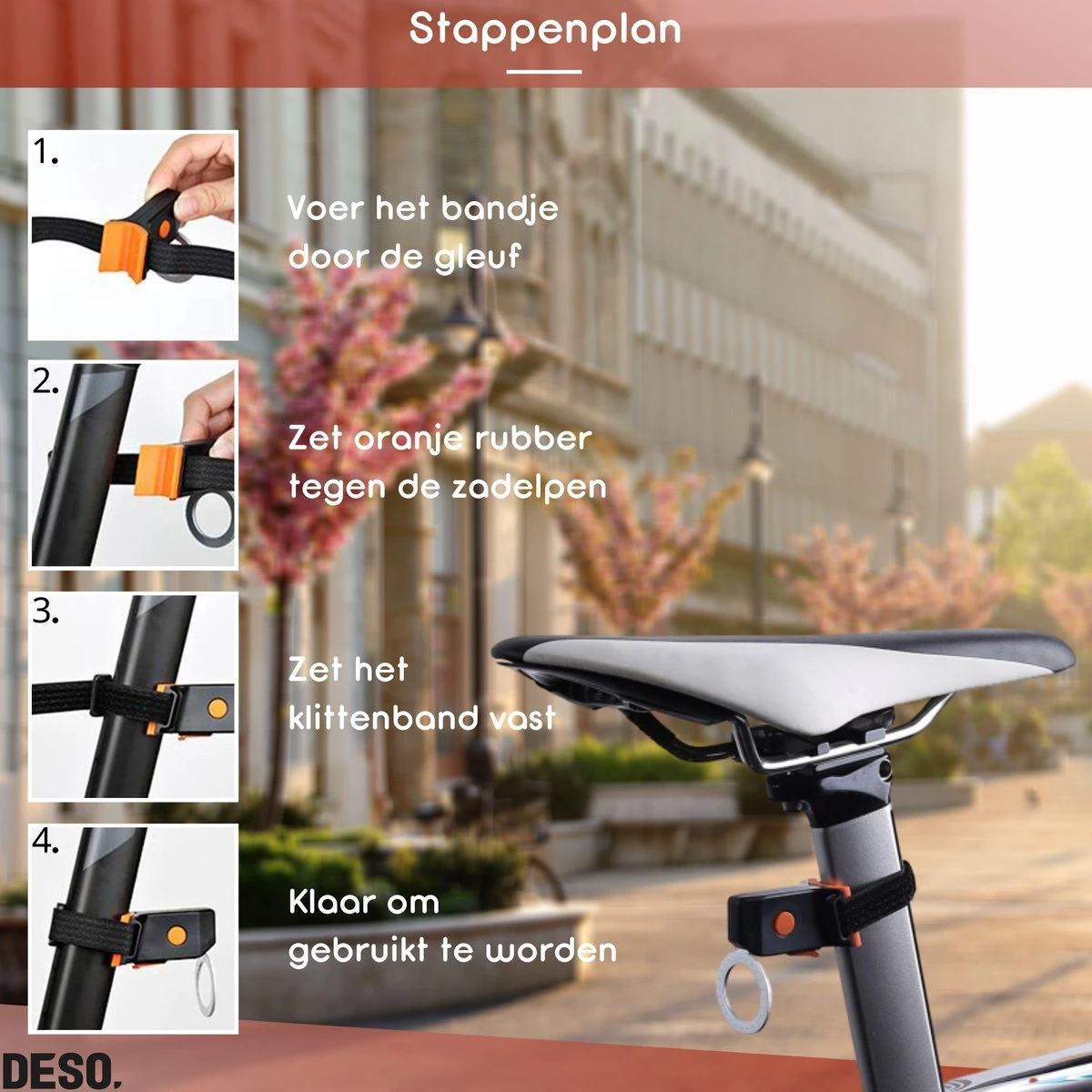 DESO® Fietslicht Achterlicht LED USB Oplaadbaar Helder Super Fel Driehoek - Achterlicht Voor Racefiets En MTB – Herkenningslicht - Afbeelding 3