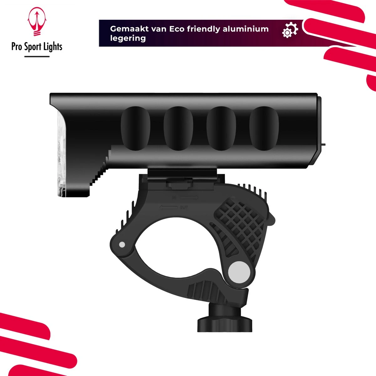 Pro Sport Lights Performance 1800 Lumen Fietslamp Voorlicht - Fietsverlichting USB Oplaadbaar - Koplamp Fiets - LED Racefiets / Mountainbike - Afbeelding 10