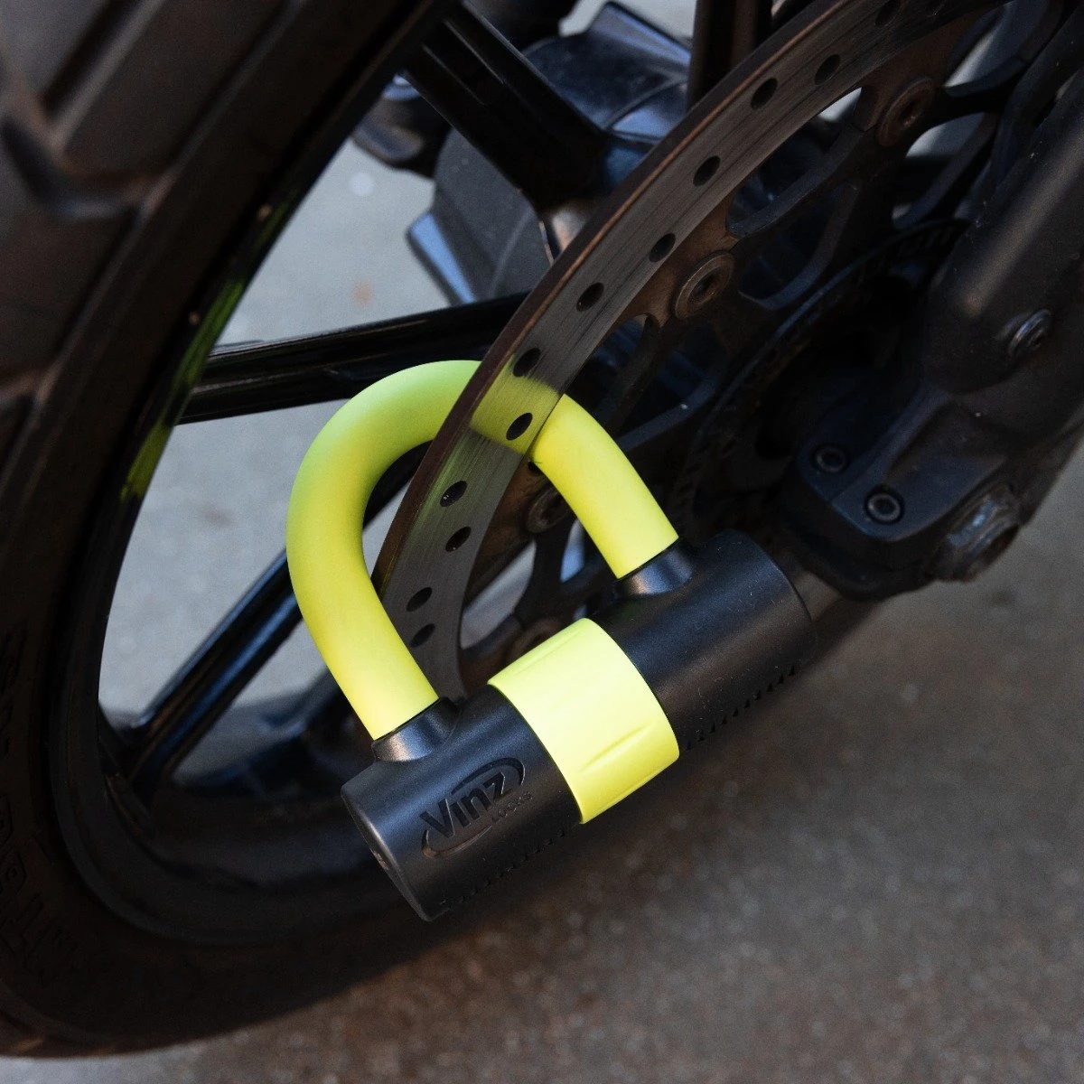 VINZ Dinara Schijfremslot / Motorslot / Scooterslot ART4 - Geel - Afbeelding 5