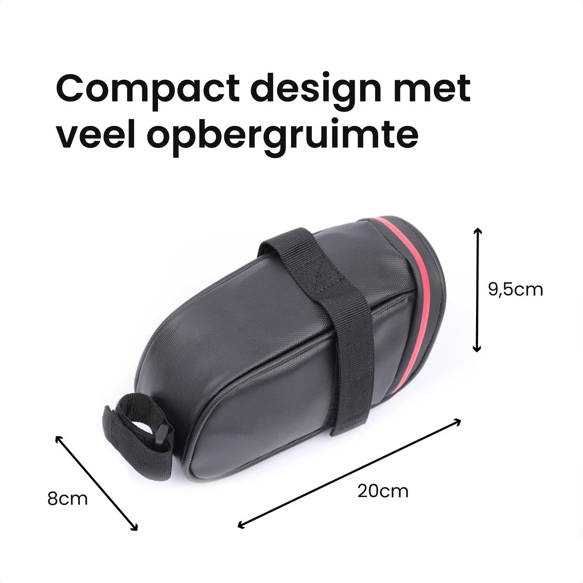 Ekostar® Online Shopping - Zadeltas Fiets - Fietstas - Waterdicht - Zadeltasje Zwart - OOk Voor Elektrische Fietsen En Racefietsen - Afbeelding 3