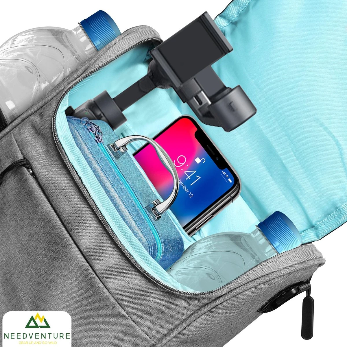 Needventure Fietstas Stuur - Stuurtas Voor Fiets - Afneembaar - Multifunctioneel - Stuurtasjes - Tas Ebike - Stuurtas Elektrische Fiets - Telefoonhouder - Mobielhouder - Stuurtasje - Schoudertas - Nektasje - Handtas - Afbeelding 4