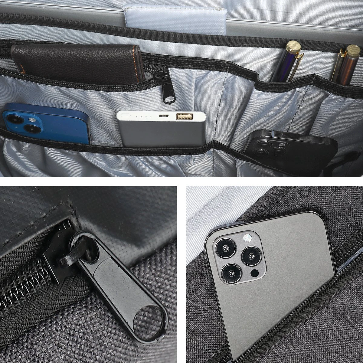 Fietstas Laptoptas 15 6 Inch - Schoudertas - Afneembare Enkele Fietstas - Laptop Fietstas Waterdicht - 17 Liter - Antraciet - Afbeelding 3