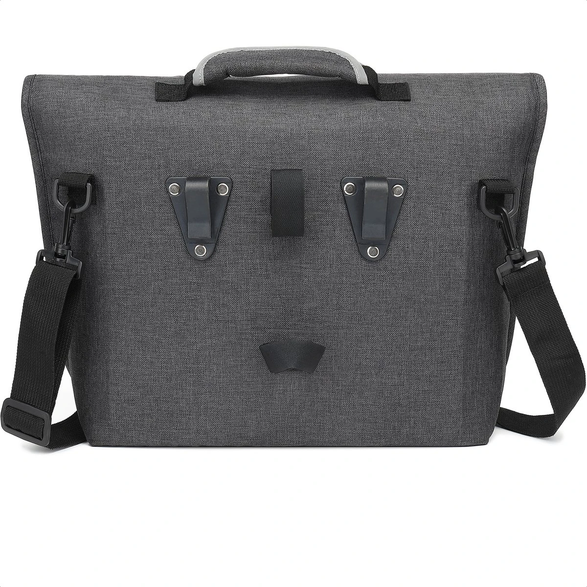 Fietstas Laptoptas 15 6 Inch - Schoudertas - Afneembare Enkele Fietstas - Laptop Fietstas Waterdicht - 17 Liter - Antraciet - Afbeelding 6