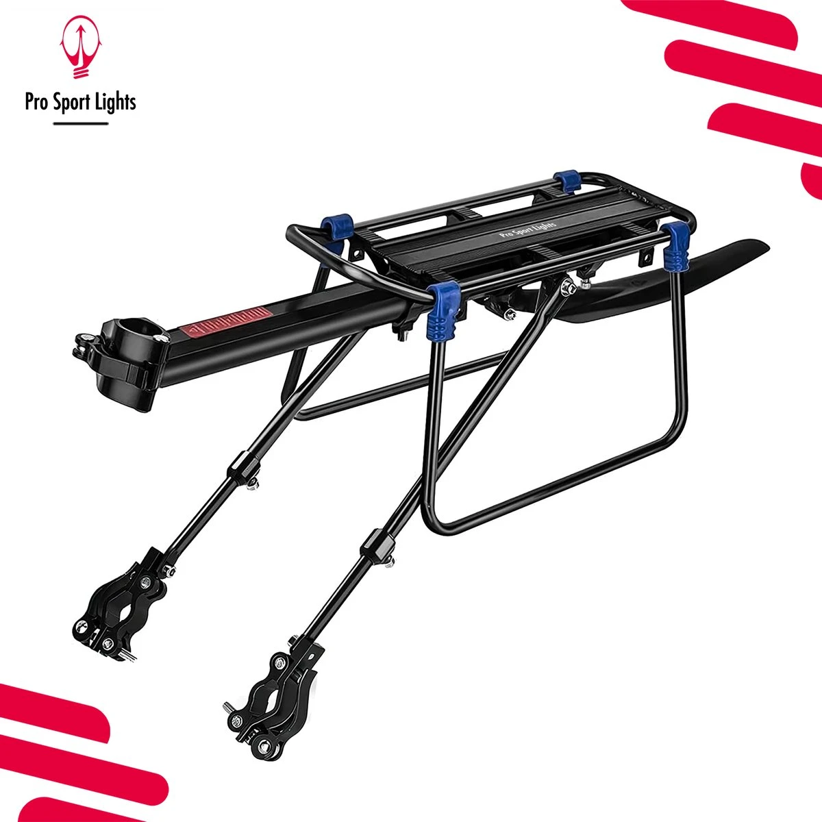 Mountainbike Bagagedrager En Spatbord - Fiets Rek Achter Met QR - Pro Sport Lights - MTB/ Racefiets Fietszadeldrager - Afbeelding 6