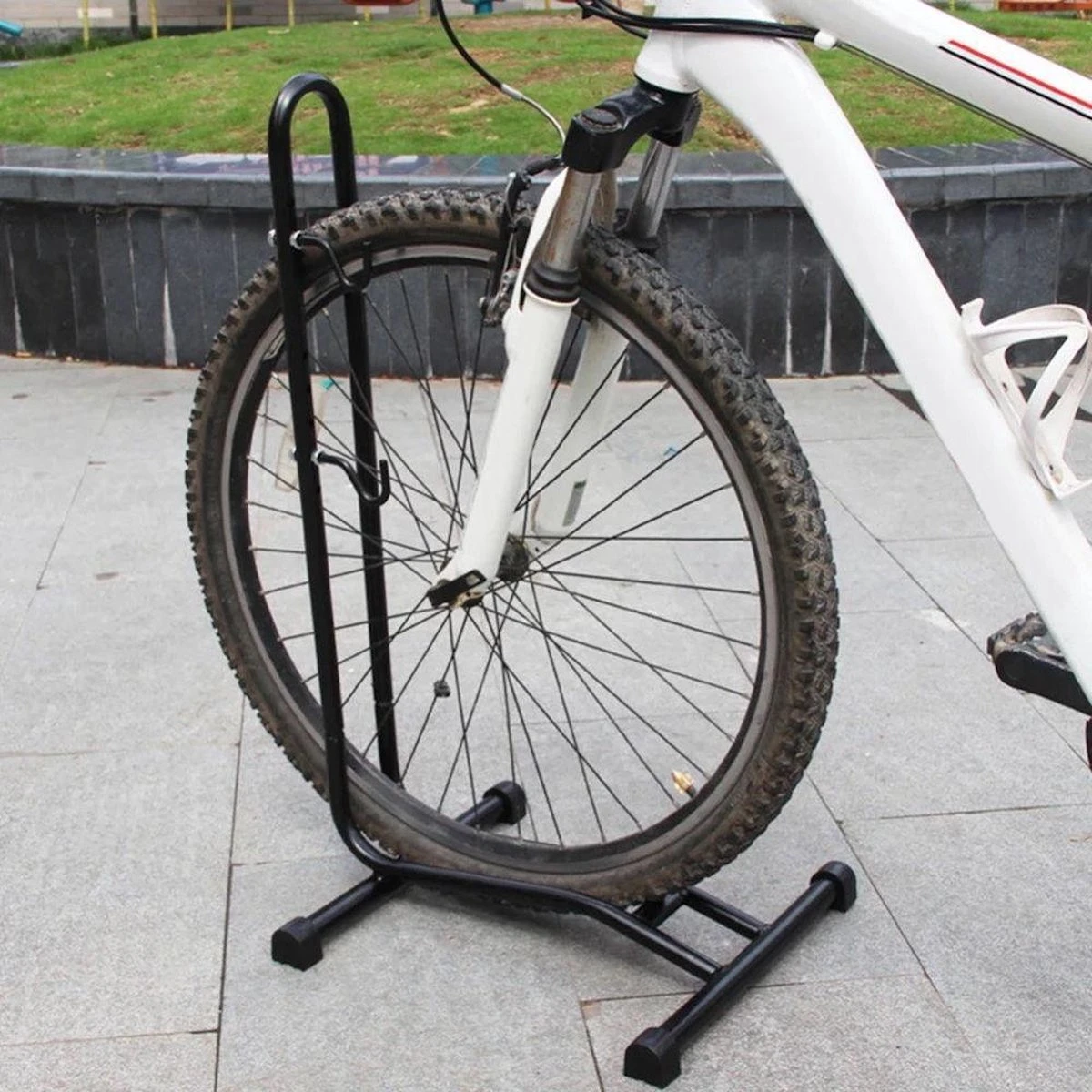 Decopatent® Fietsrek Om Fiets Horizontaal Te Stallen - Fietsstaander Standaard - Fietsrek Voor 1 Fiets - Voor Racefiets MTB E-bike - Afbeelding 6