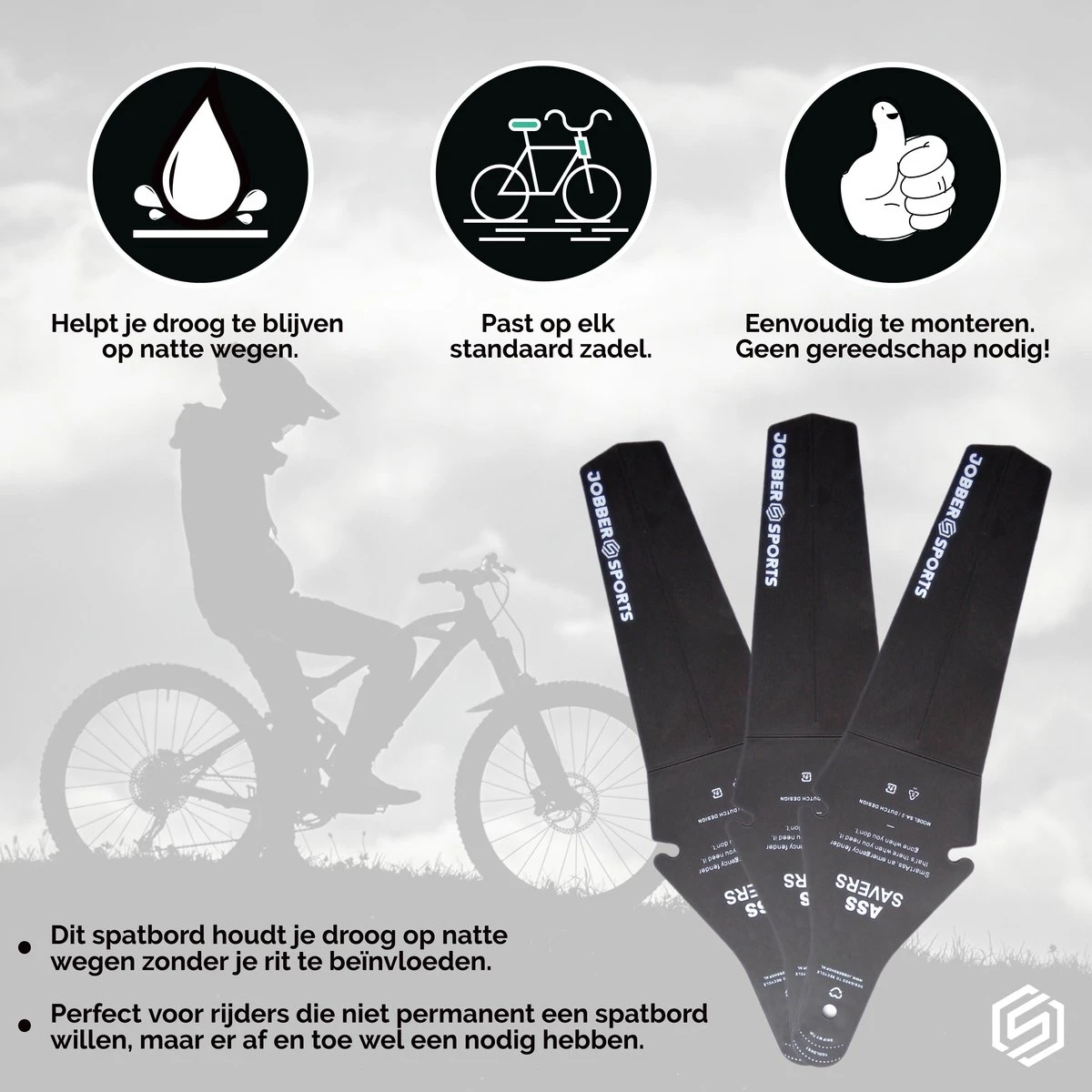 San Marco Jobber Sports - Spatbord Mountainbike - Ass Saver - 3x Achterspatbord - Afbeelding 4