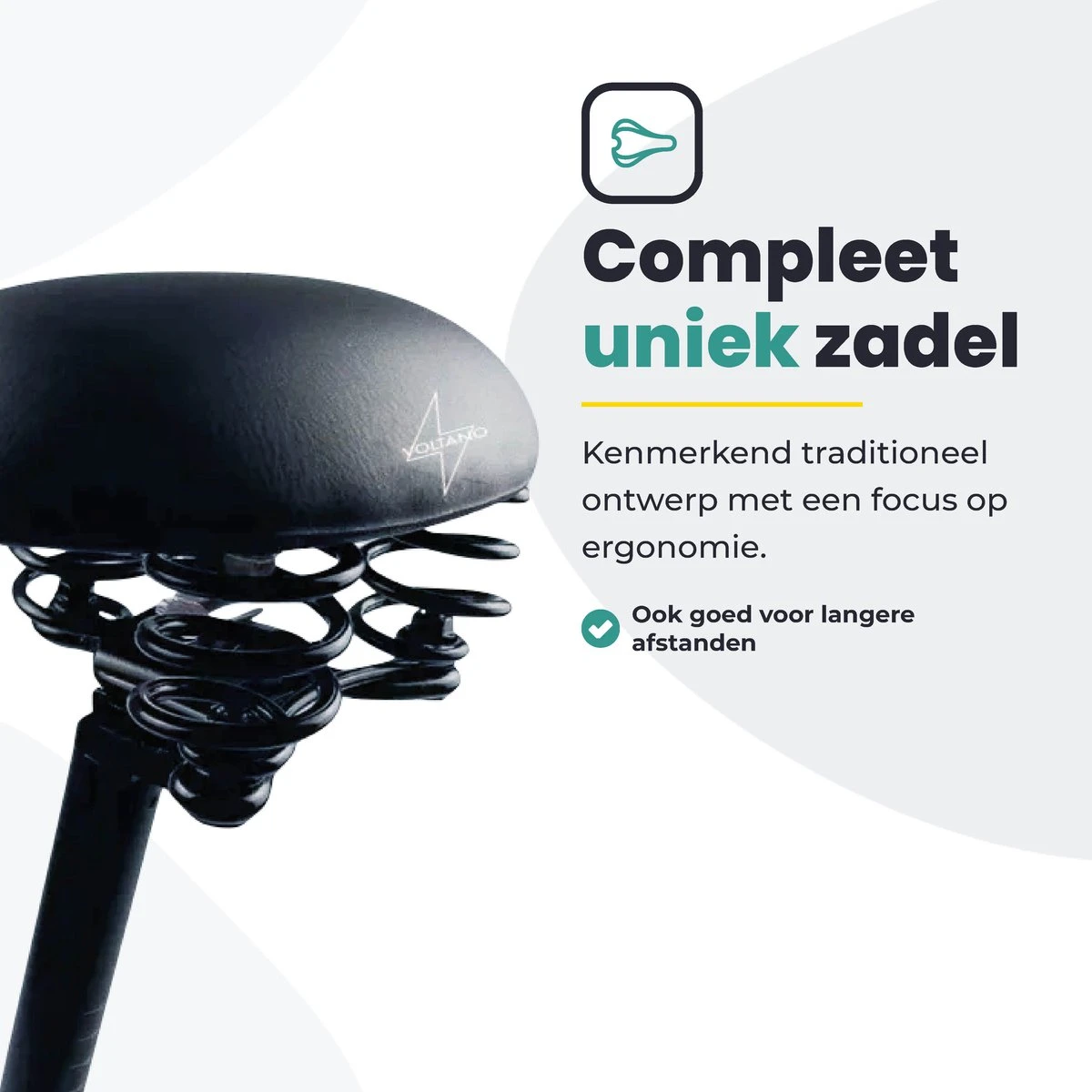 Voltano Rokzadel / Fietszadel – Rok – Zwart - Foam Vulling - Ademend En Comfortabel Materiaal - Afbeelding 10