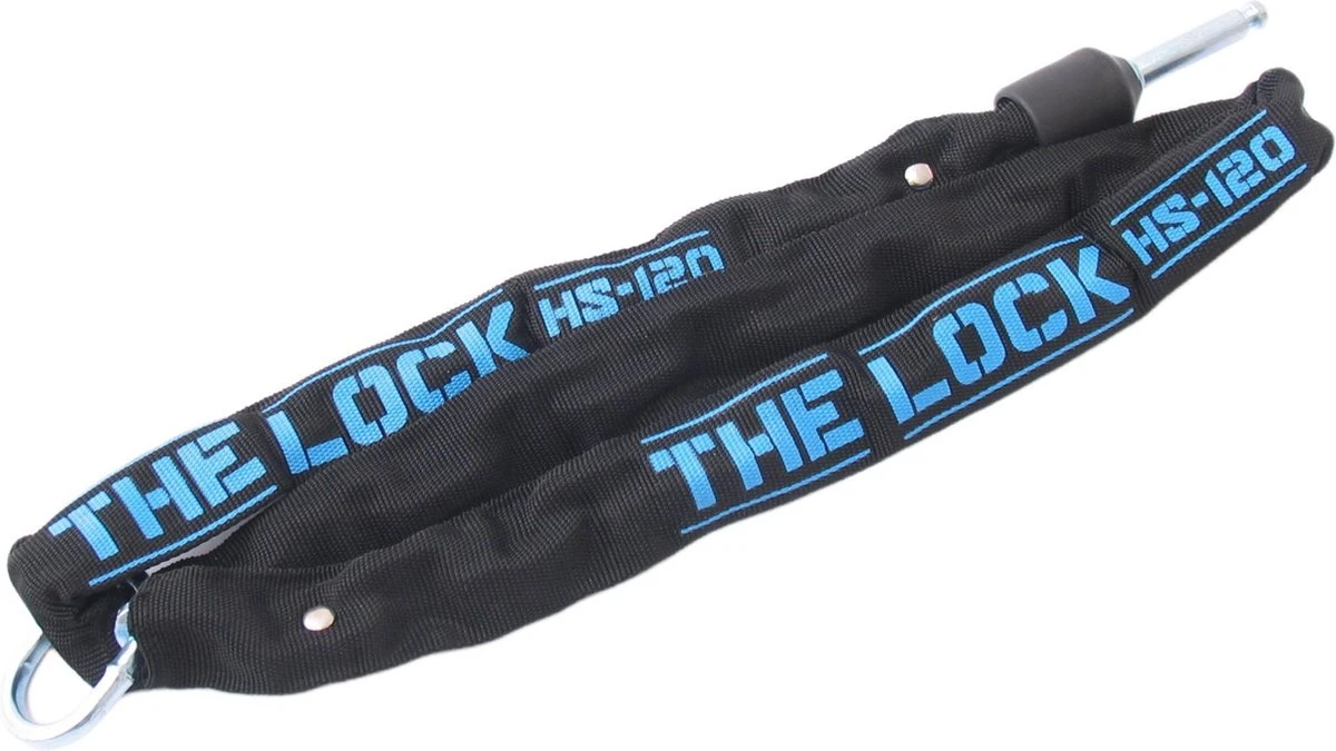 Trelock Insteeklock Kettingslot - ART1 - 120 Cm - Zwart/ Blauw - Afbeelding 2