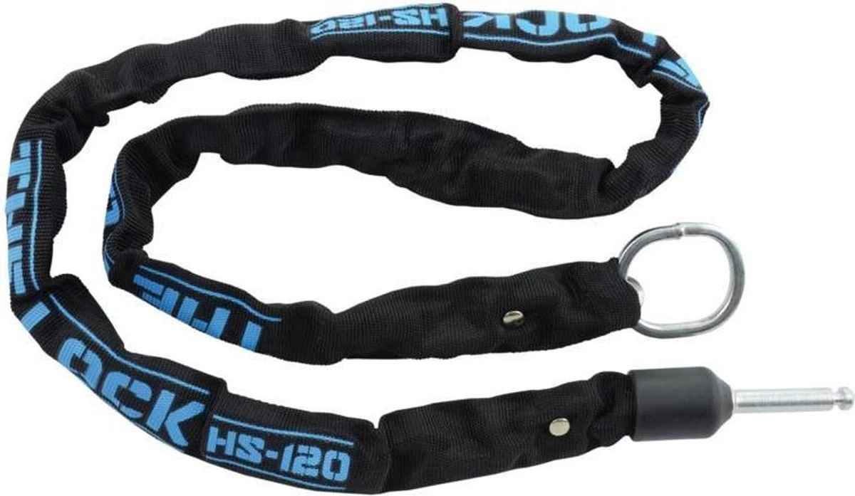 Trelock Insteeklock Kettingslot - ART1 - 120 Cm - Zwart/ Blauw