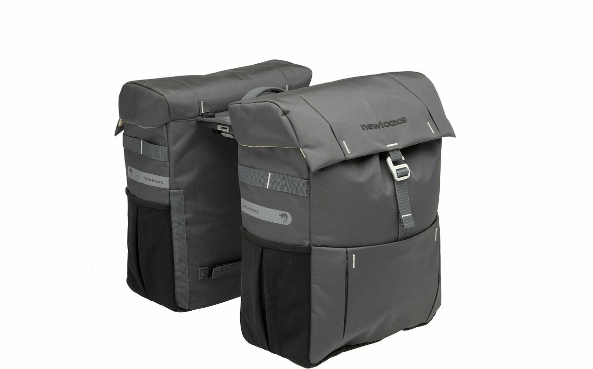 New Looxs Vigo Double Dubbele Fietstas MIK - 37 Liter - Grijs - Afbeelding 12