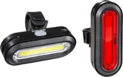 Kryptonite Avenue F-150 / R-75 Verlichtingset LED Accu - Zwart