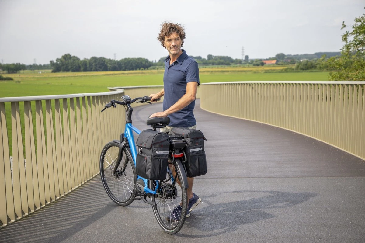 New Looxs Vigo Double Dubbele Fietstas MIK - 37 Liter - Grijs - Afbeelding 4